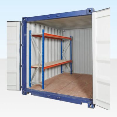 Adjustable, Heavy Duty Two Tier Container Racking (Single Bay)