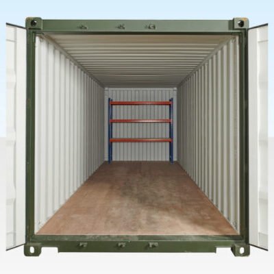 Adjustable, Heavy Duty Three Tier Racking For Rear Of Container