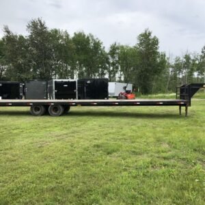 2002 Kaufman Trailers 101X40 Gooseneck Equipment Trailer w/Toolbox Online | R-H Container Service