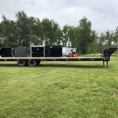 2002 Kaufman Trailers 101X40 Gooseneck Equipment Trailer w/Toolbox Online | R-H Container Service