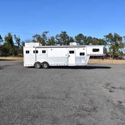 2006 Exiss 7407LQ 4 Horse Trailer with 7' Short Wall