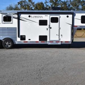 2022 Lakota Charger LQ 2 Horse Trailer with 9' Short Wall Online | R-H Container Service