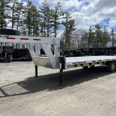2024 Alum Line Trailers 8.5x24 13K Aluminum Gooseneck w/Flip-Over Ramps