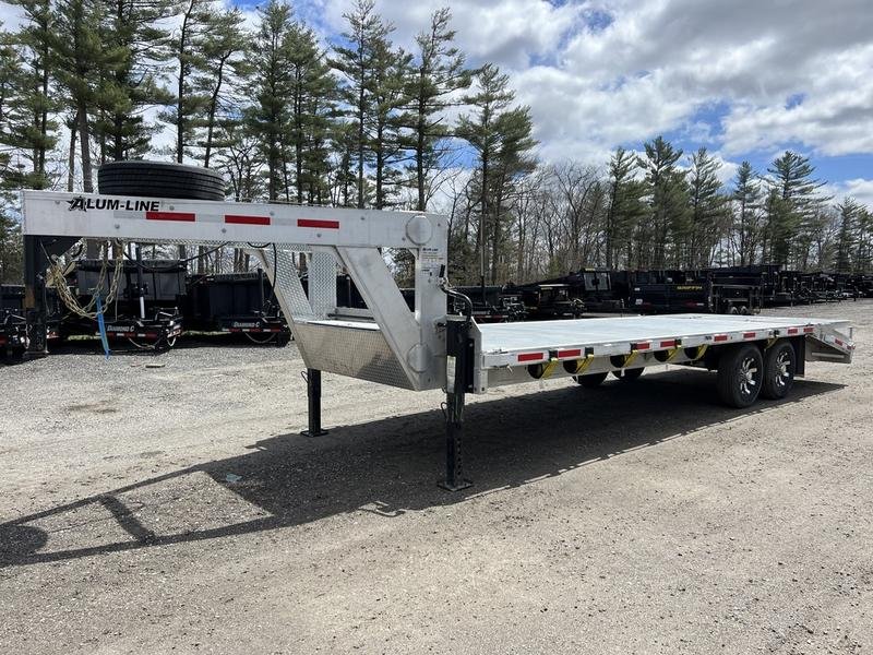 2024 Alum Line Trailers 8.5x24 13K Aluminum Gooseneck w/Flip-Over Ramps Online | R-H Container Service
