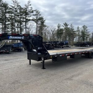 2024 Diamond C 8.5x35 25K Gooseneck Equipment Trailer w/Spare Mount Online | R-H Container Service