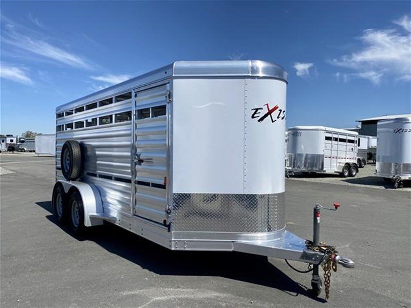 2024 Exiss Exhibitor Mini 615 Bumper Pull Stock Trailer, 8 pens Online | R-H Container Service