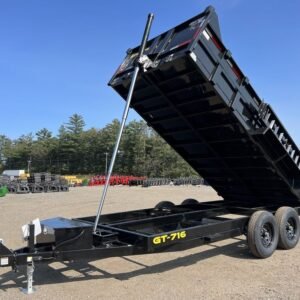 2024 Griffin Trailers 7x16 14K Telescopic Dump Trailer w/Ramps & Spare Tire Mount Online | R-H Container Service