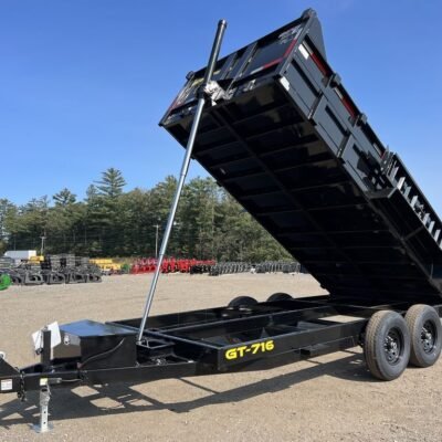 2024 Griffin Trailers 7x16 14K Telescopic Dump Trailer w/Ramps & Spare Tire Mount Online | R-H Container Service