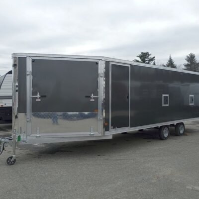 2024 Mission Trailers 101x24 Aluminum 4/5-Place Drive In/Out Deckover w/Galvanized Pkg, Canopy