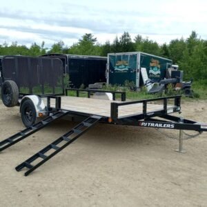 2024 PJ Trailers 7x14 Powder Coated Open Utility w/Rear Ramp Gate, ATV Side Loading Ramps Online | R-H Container Service