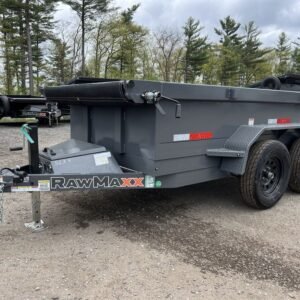 2024 RawMaxx 5X10 7K Powder Coated Dump Trailer w/Tarp Kit Online | R-H Container Service