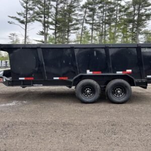 2024 RawMaxx Trailers 7X16 14K Powder Coated Dump w/ Tarp Kit Online | R-H Container Service