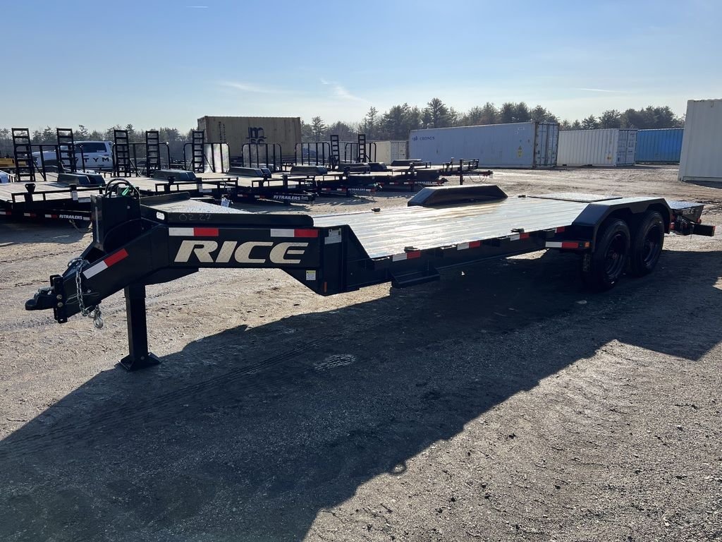 2024 Rice Trailers 7X18 Promax Industrial 21K Equipment w/Hydraulic Jack & Full Width Ramps Online | R-H Container Service
