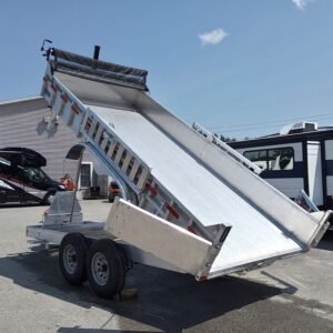 2025 Mission Trailers 7x16 14K Aluminum Hydraulic Dump w/Ramps, HD D-Rings, Barn Doors, Tarp Kit Online | R-H Container Service