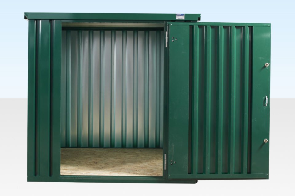 (Powder Coated) Flat Packed Metal Storage Container Online | R-H Container Service