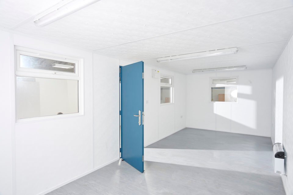 32Ft x 10Ft Jackleg Plastisol Office Cabin Online | R-H Container Service