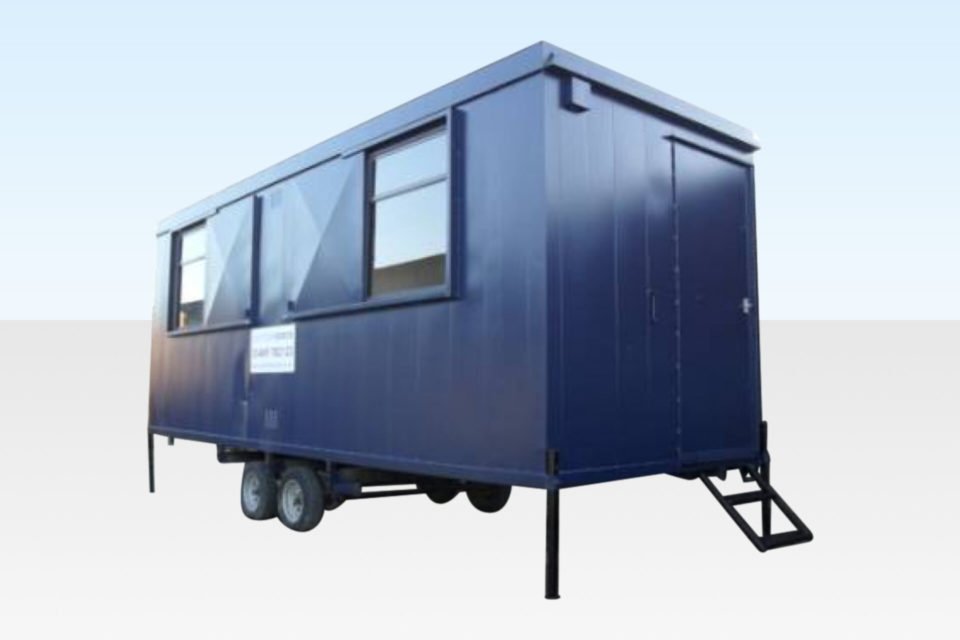 20ft x 7ft 6in Steel Mobile Anti-Vandal Office Online | R-H Container Service
