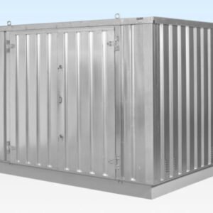 4M X 2.1M Flat Pack Container Store – Galvanised Online | R-H Container Service