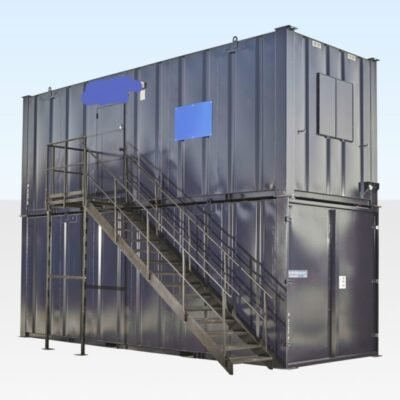 Steel Staircase With Landing & Handrails Online | R-H Container Service