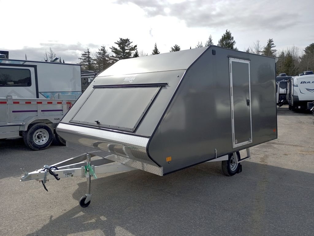 Mission Trailers 101x12 Aluminum 2-Place Crossover w/Mats & Guides, Rear Canopy