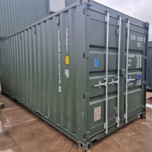 New 20Ft Shipping Container One Trip Green Easy Opening Door Online | R-H Container Service