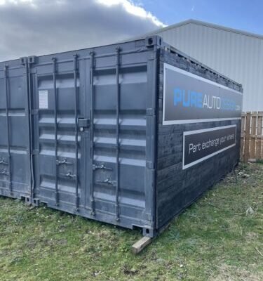 Shipping Container 20Ft Dark Grey With Black Timber Cladding